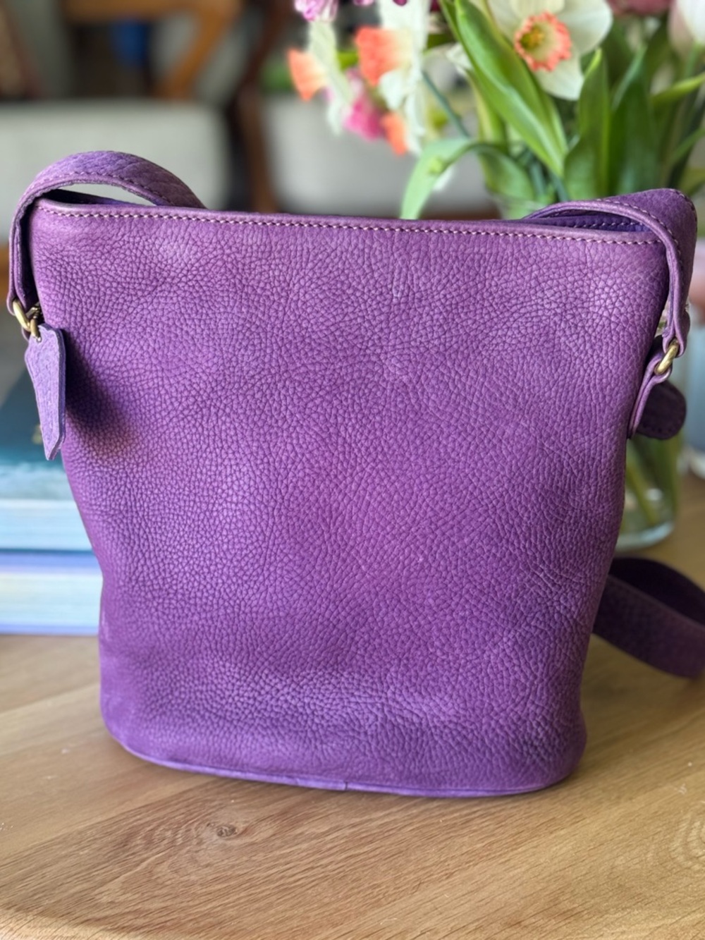 Rare Vintage Coach Grape 🍇 Purple💜 Nubuck Leather Bag From 1996 - Picture 6 of 11